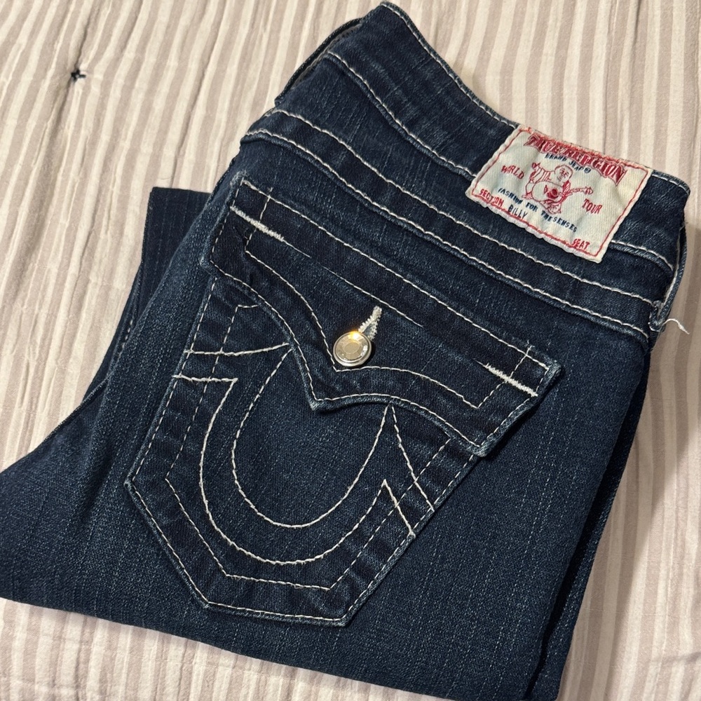 True Religion Women's Deep Blue Boot Cut Jeans